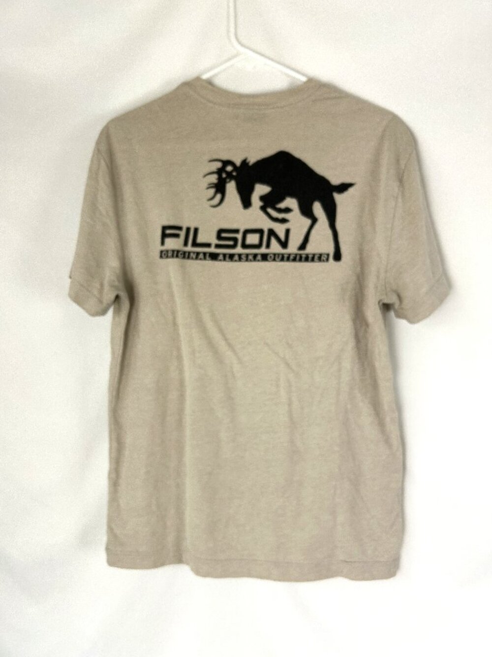 Filson Original Alaska Outfitters Buck Deer T Shirt S Men's Cream